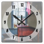 Schoolmaster's Desk Square Wallclock