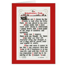 Schoolteacher's Faith-red border Greeting Cards