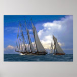 schooner and yacht poster