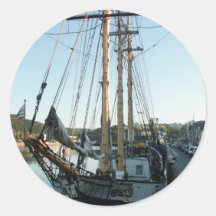 Schooner Frya Round Stickers