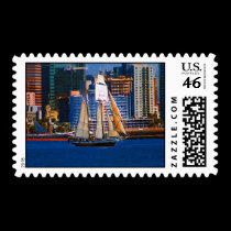 Schooner, San Diego, California stamps