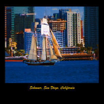 Schooner, San Diego, California posters
