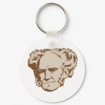 Schopenhauer Portrait Keychain by strk3 Schopenhauer Portrait Keychain