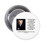 Schopenhauer Talent Genius Hits Targets No One See Pinback Buttons