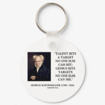 Schopenhauer Talent Genius Hits Targets No One See keychains by unfinishedpolis Schopenhauer Talent Genius Hits Targets No One See keychains