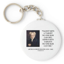 Schopenhauer Talent Genius Hits Targets No One See Keychains