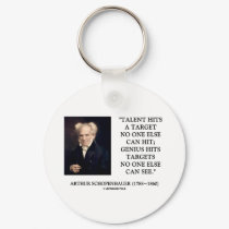 Schopenhauer Talent Genius Hits Targets No One See keychains by unfinishedpolis Schopenhauer Talent Genius Hits Targets No One See keychains