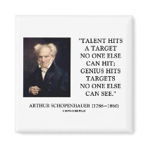 Schopenhauer Talent Genius Hits Targets No One See magnets by unfinishedpolis Schopenhauer Talent Genius Hits Targets No One See magnets