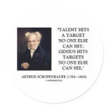 Schopenhauer Talent Genius Hits Targets No One See stickers