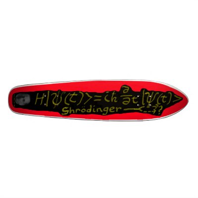 Schrodinger Quantum Skate Board by riverviewshop