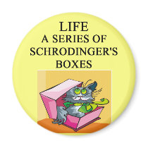 schrodinger's cat box joke magnets