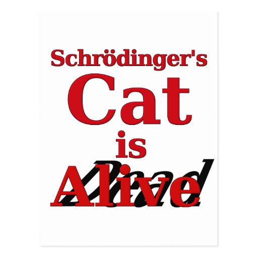 Schrodinger's Cat is Alive Dead Postcards