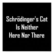 Schrodinger's Cat Is Neither Here Nor There posters