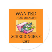 schrodinger's cat joke stickers