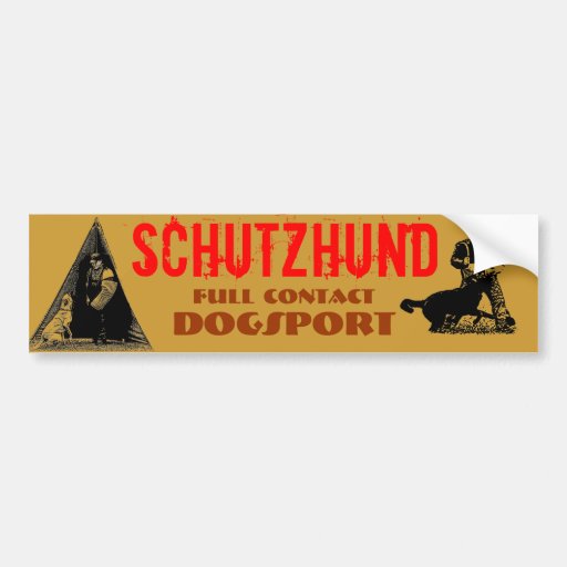 Schutzhund Bumper Sticker Zazzle