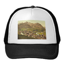 Schwanden, Glarus, Switzerland classic Photochrom Trucker Hats