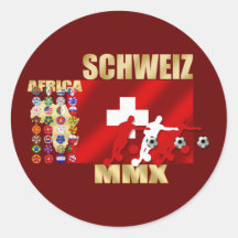 Schweiz 32 qualified countries Africa Fussball Round Stickers