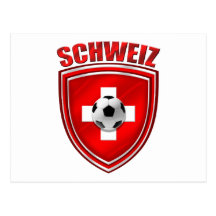 Schweiz soccer football logo crest emblem gifts postcard