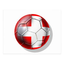 Schweiz Switzerland soccer ball fans gifts Post Card