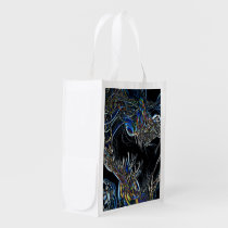 Sci-Fi Abstract Grocery Bag at Zazzle