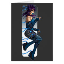 Sci-Fi Anime Girl Greeting Cards