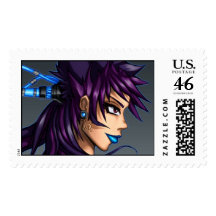 Sci-Fi Anime Girl Postage