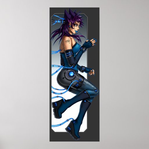 Sci Fi Anime Girl Poster Zazzle 2352