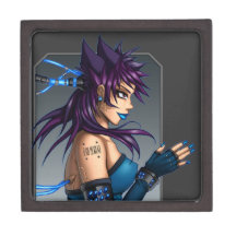 Sci-Fi Anime Girl Premium Trinket Boxes