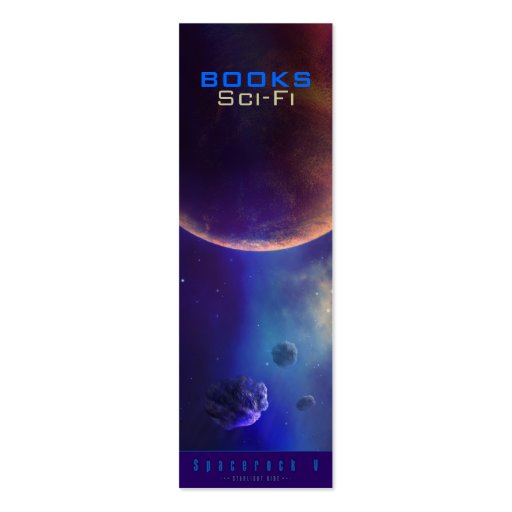 Sci-Fi Bookmark Business Card Templates (front side)
