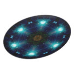 Sci-Fi Galaxy Blue Light abstract art 3 Dinner Plate