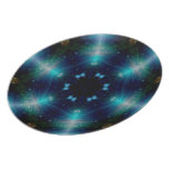 Sci-Fi Galaxy Blue Light abstract art 4 Party Plate