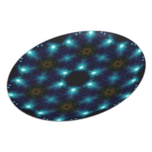 Sci-Fi Galaxy Blue Light abstract art Plates