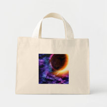 Sci-Fi Space Scene Canvas Bag