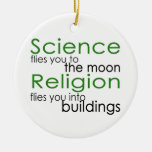 Science and religion christmas tree ornaments