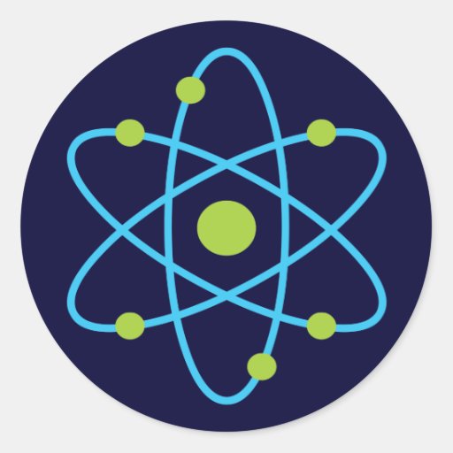 Science Atom Classic Round Sticker Zazzle