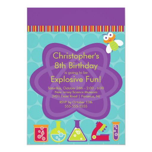 Science Birthday Party Invitation | Zazzle