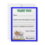 Science Birthday Party Thank You Note Chemistr Custom Invitation