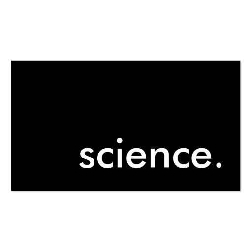 science. business card template (front side)