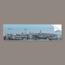 Science Fiction Cityscape bumper stickers
