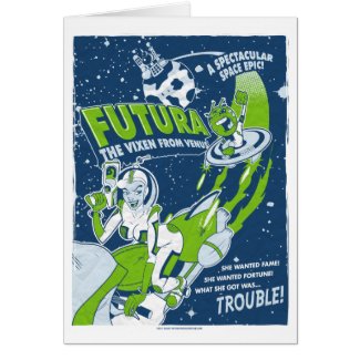 Science Fiction Space Girl card