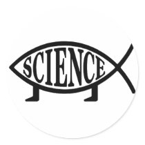Science Fish Round Stickers