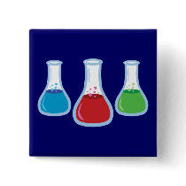 Science Flasks Pinback Buttons