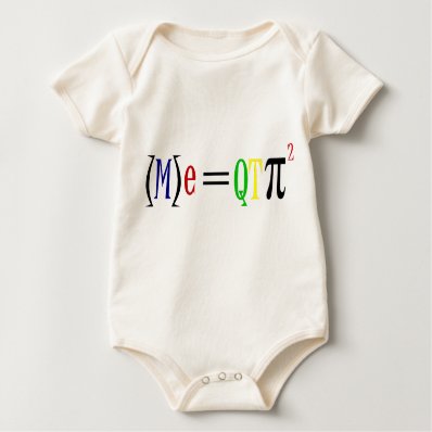 Science Geek Cutie Pie Squared Baby Formula Bodysuits