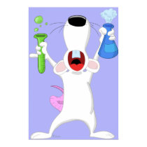 Science Geek Lab Rat Poster Print