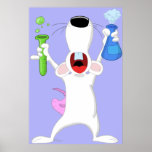 Science Geek Lab Rat Poster Print