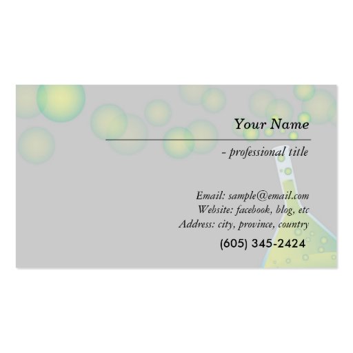 science, lab, chemistry scientists, researcher business cards (front side)