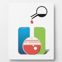 science - mixing chemicals display plaques