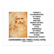 Science Observation Things Possible Prescience Post Card