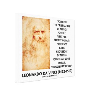 Science Observation Things Prescience da Vinci Stretched Canvas Print