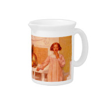 Science Painting of "Life's Enigma" Drink Pitcher